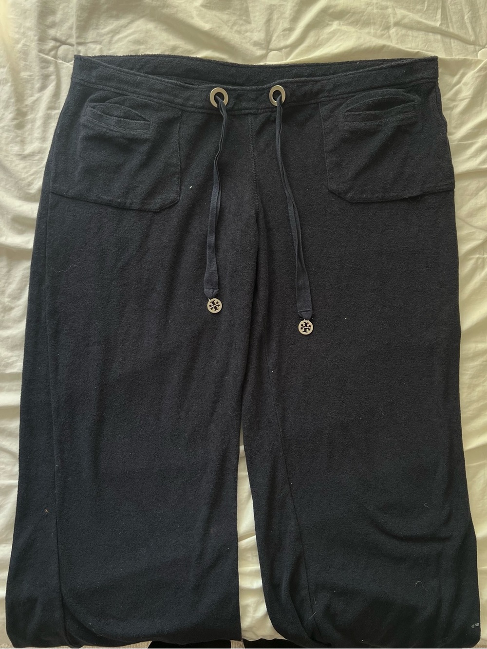 Tory Burch navy blue Cloth Drawstring Pants